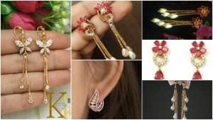 Trendy gold ear ring design