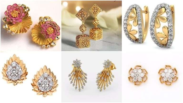 Latest daily wear gold stud earring designs