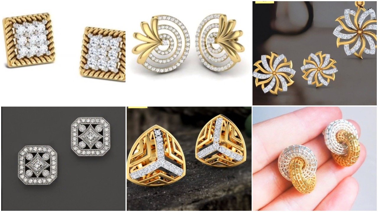 Beautiful gold earrings designs