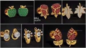 Light weight gold ear stud designs
