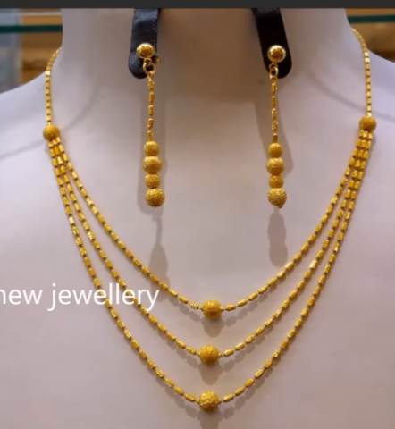 Light weight gold necklace sets - Simple Craft Idea