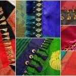 Simple pattu and silk saree kuchu design