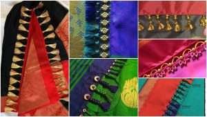 Simple pattu and silk saree kuchu design