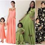 Mom and daughter matching outfit idea