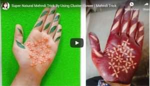 Super natural mehndi trick by using cluster flower