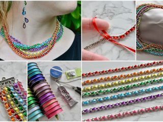 Ribbon chain necklace