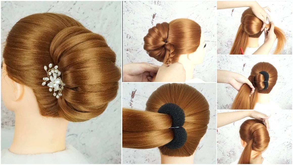 French roll hairstyle with clutcher - Simple Craft Ideas