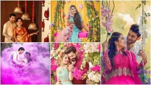 Love story shot – bride and groom in a nice outfits
