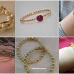 Gold bangle with unique designs