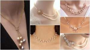 Pearl necklace for women wedding party