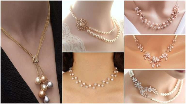 Pearl necklace for women wedding party