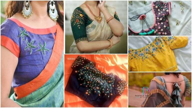 Latest Blouse Back Neck Designs