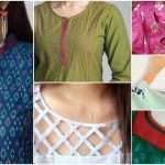 Fashionable kurti neck design