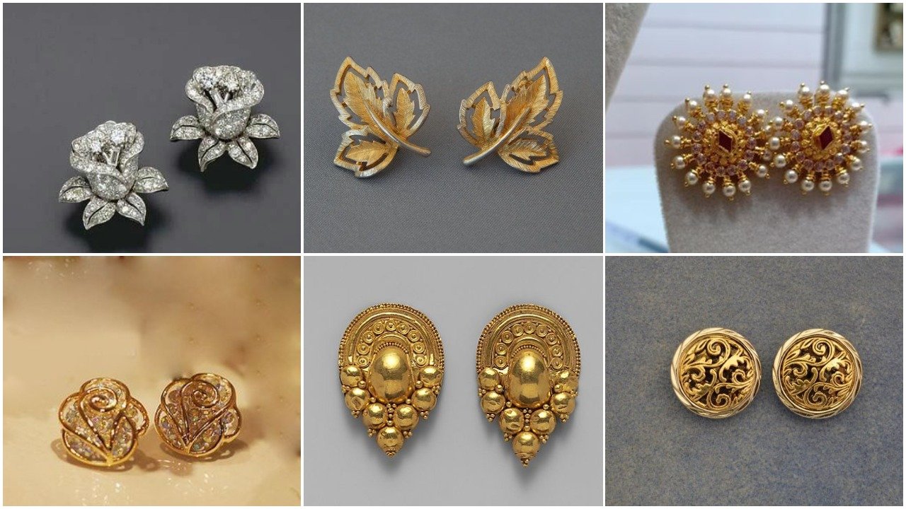 Gold simple hoop earrings