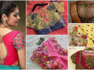 New sari blouse neck