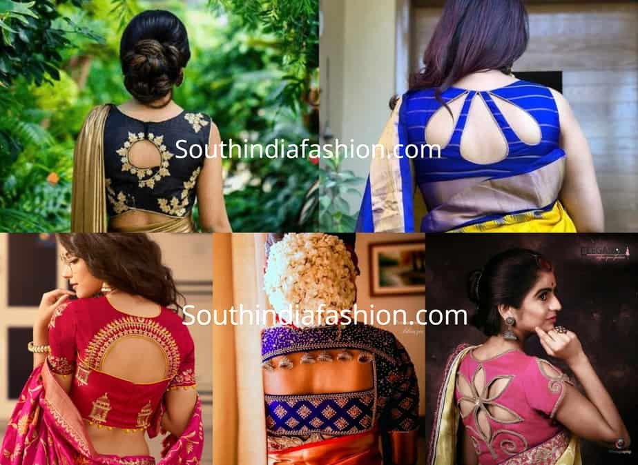 Cut out saree blouse designs - Simple Craft Idea