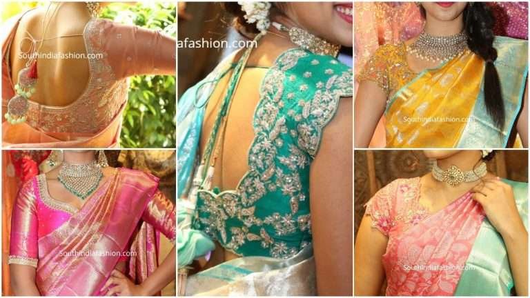 Elegant blouse designs for silk sarees
