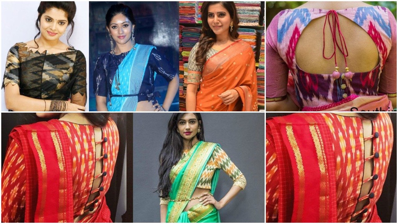 Rock your sarees with ikat blouses
