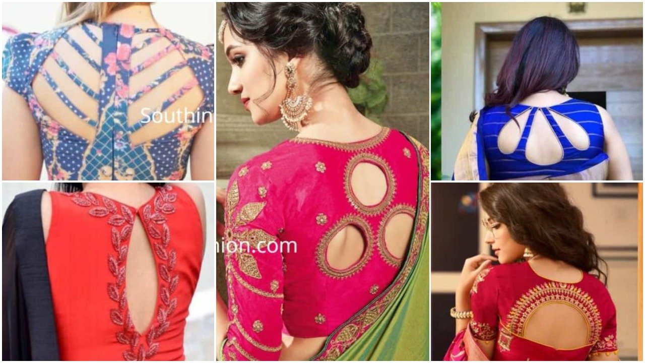 Cut out saree blouse designs