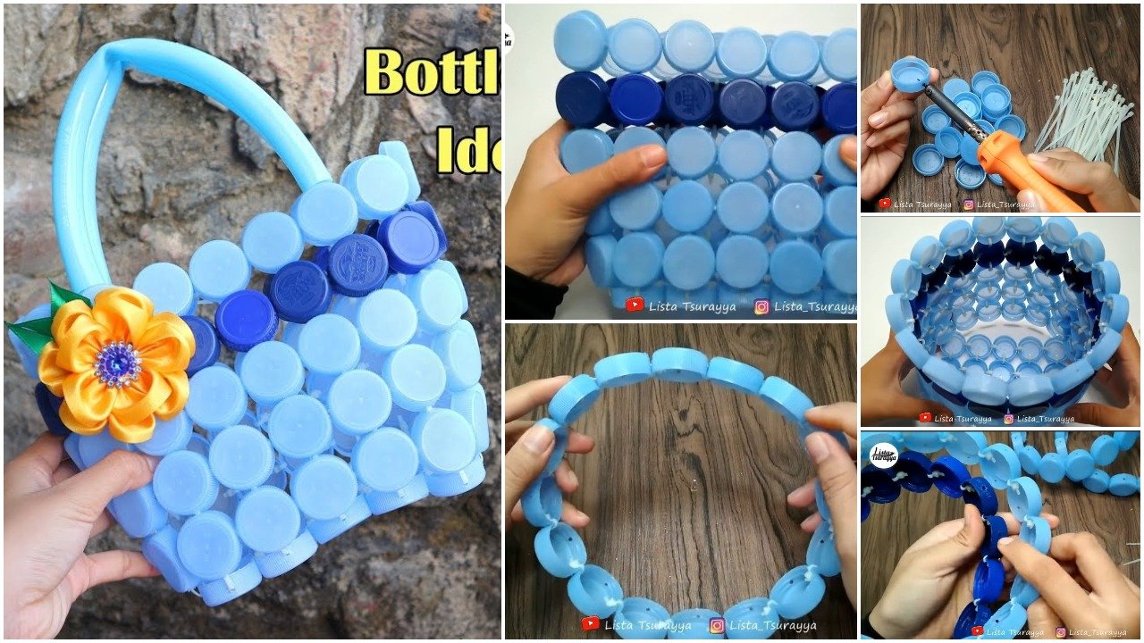 Bag from bottle caps - Simple Craft Idea