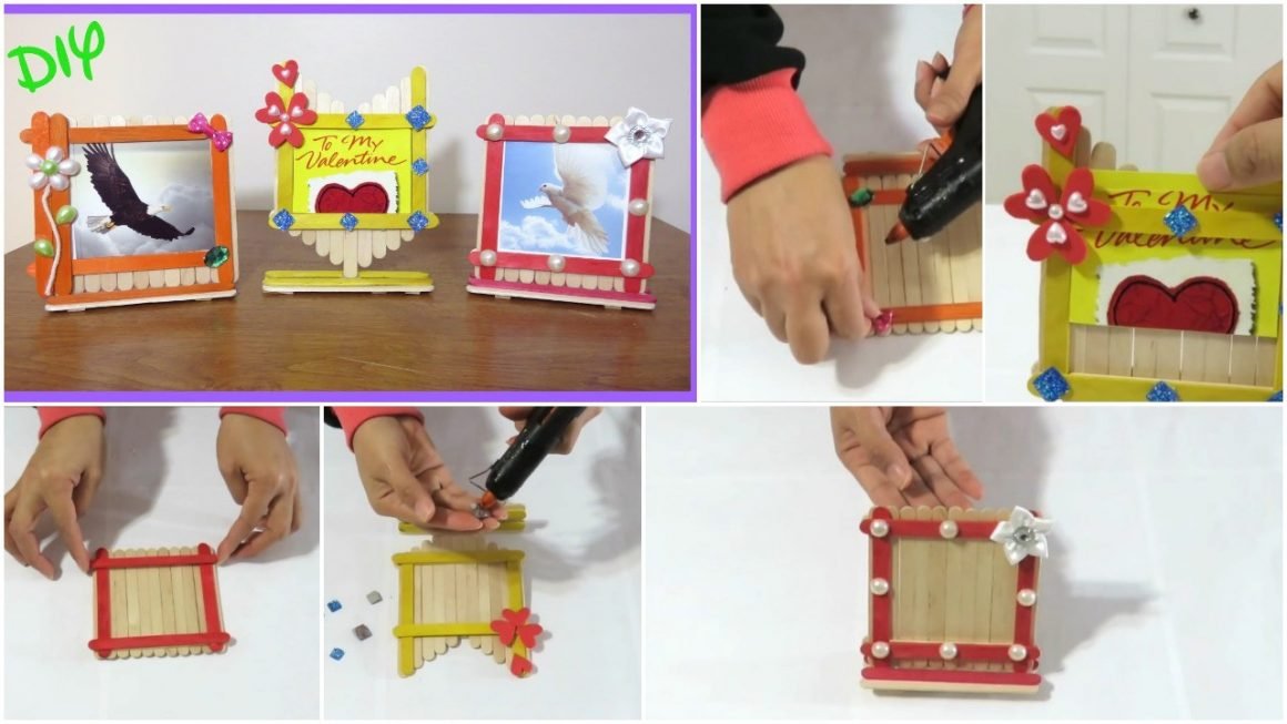 popsicle stick picture frames