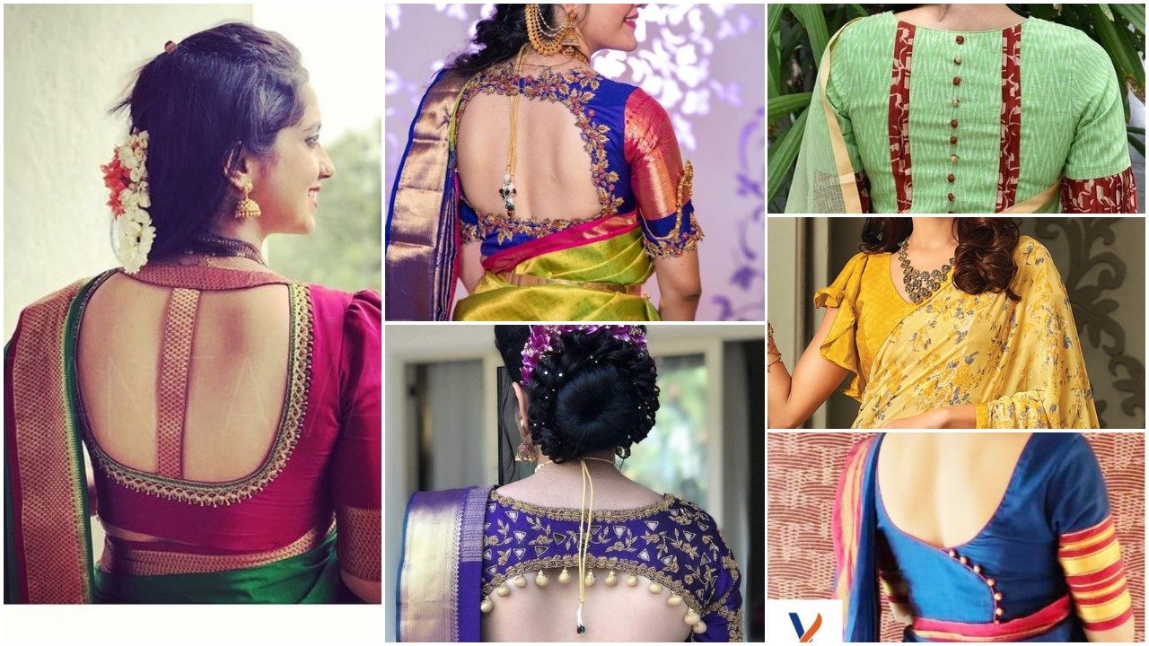 Blouse designs for silk saree - Simple Craft Idea