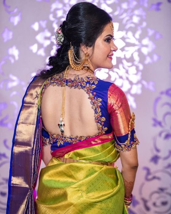 Blouse designs for silk saree - Simple Craft Idea