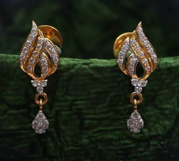 Buy 1 Gram Gold Light Weight Gold Pattern Dangle Earrings Buy Online-megaelearning.vn