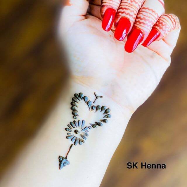 Henna Heart Tattoo 