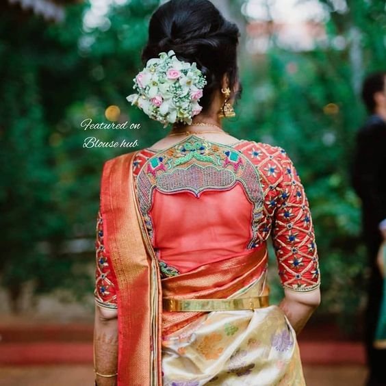 Silk saree blouse back neck designs - Simple Craft Idea