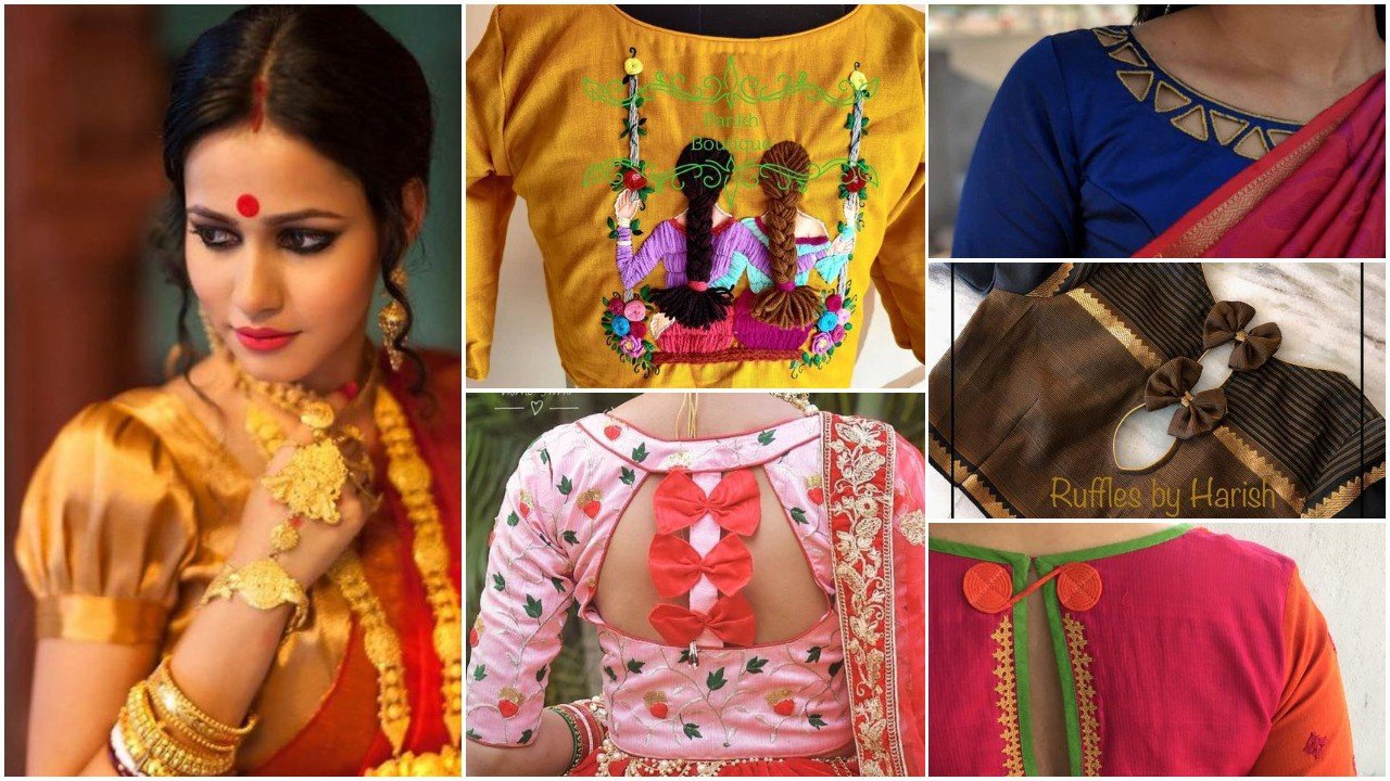 Fancy designer blouse for party wear saree