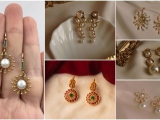 gold latkan earrings