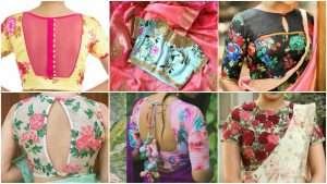 Latest floral printed saree blouse designs to try this year
