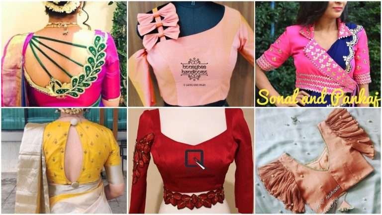 Never seen before heavy work silk saree blouse are here