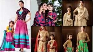 Mother daughter matching designer outfits