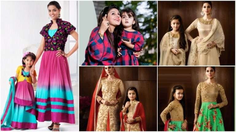 Mother daughter matching designer outfits