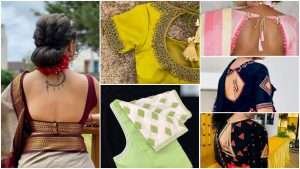 Simple and elegant blouse back neck designs