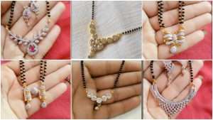 Latest black beads mangalsutra designs