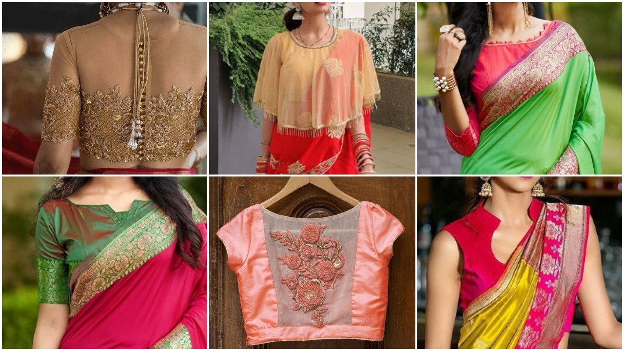 Trending saree blouse design