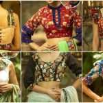 saree with matching face mask