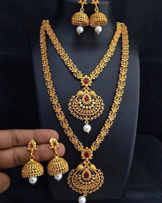 10 Latest collection of gold necklace designs in 30 grams - Simple ...