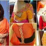 orange blouse designs