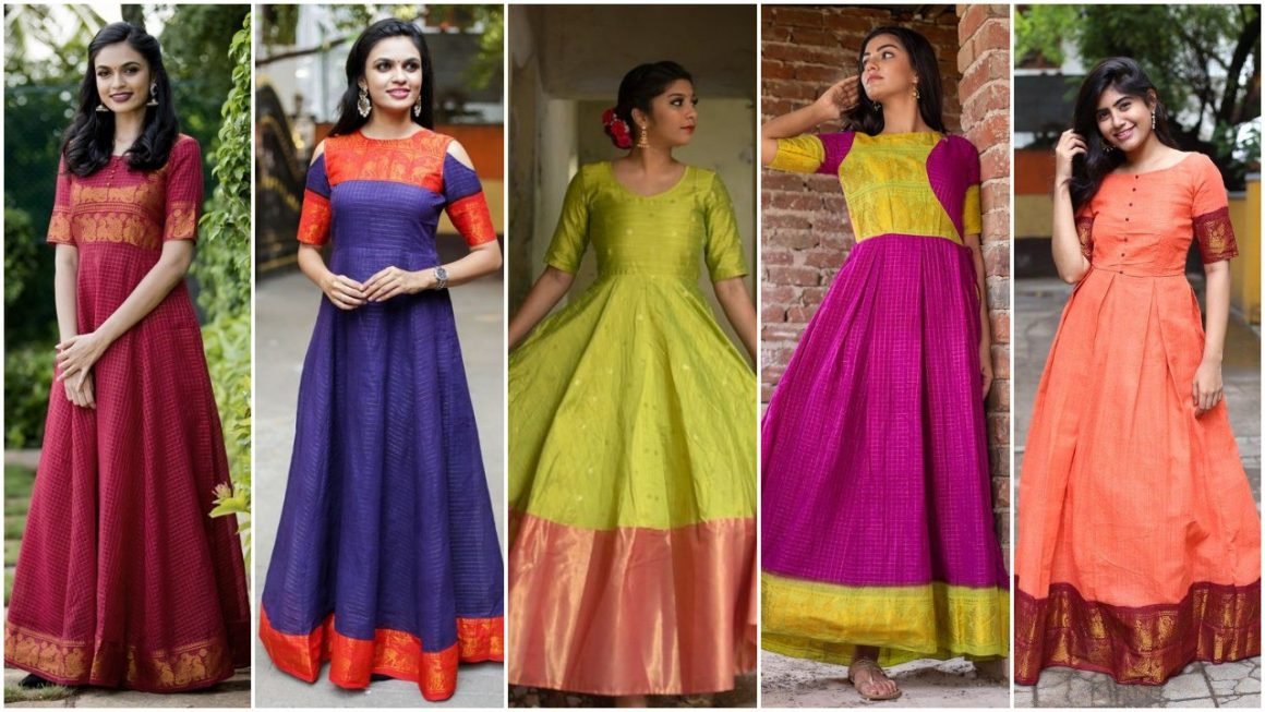 Convert silk saree into new dress designs