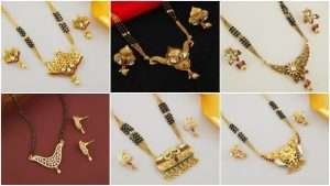 Floral design short mangalsutra