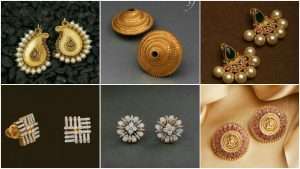 Outstanding gold studs and gold earrings designs