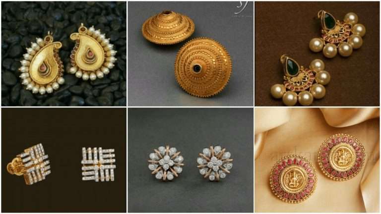 Outstanding gold studs and gold earrings designs