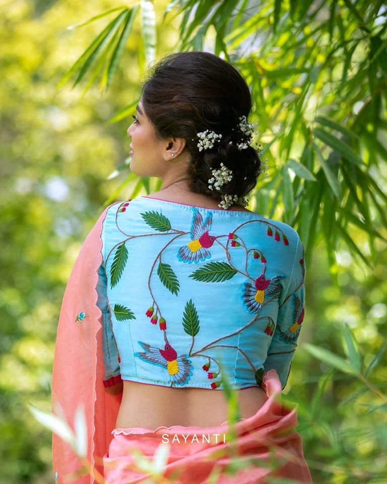 Stylish saree blouse back neck designs - Simple Craft Idea