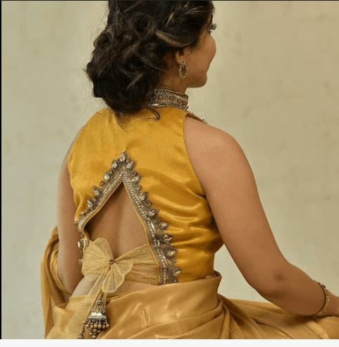 Stunning saree blouse back neck designs - Simple Craft Ideas