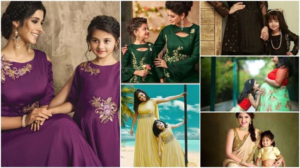 Mother and daughter matching dresses