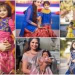 Matching mother daughter dresses